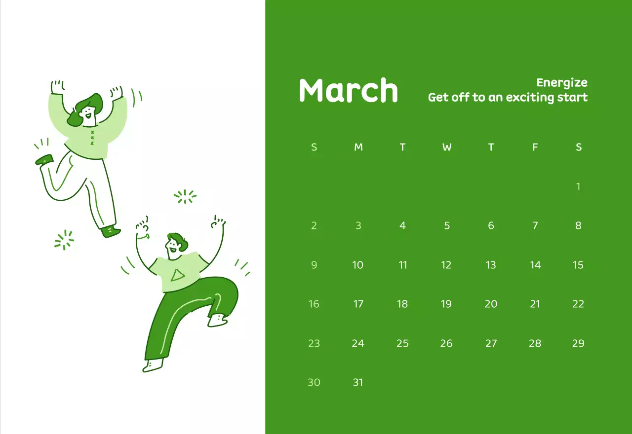 Calendars with colorful, emotional illustrations