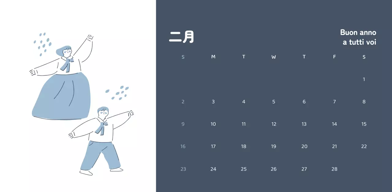 Calendari con illustrazioni colorate ed emozionali