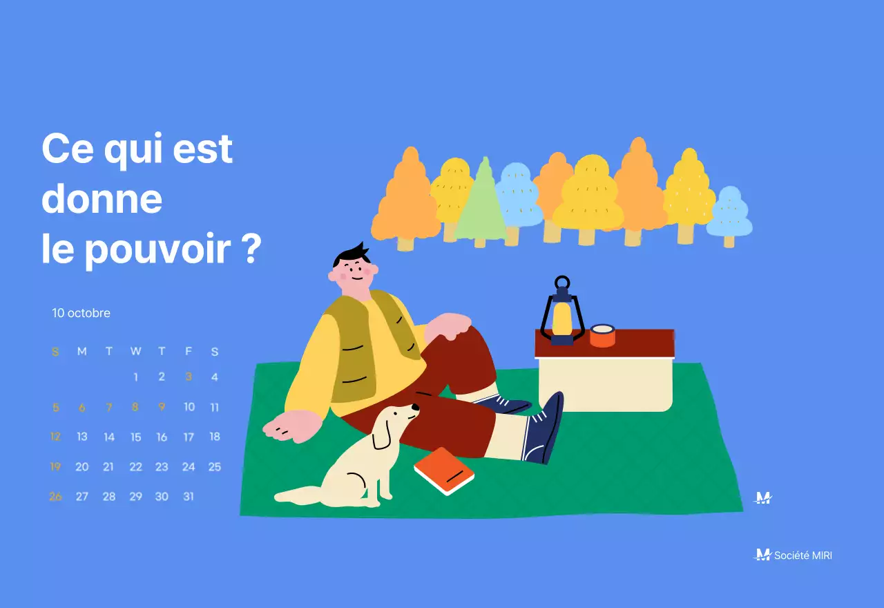 Calendrier de motivation avec des illustrations énergiques et des citations positives sur un fond bleu clair