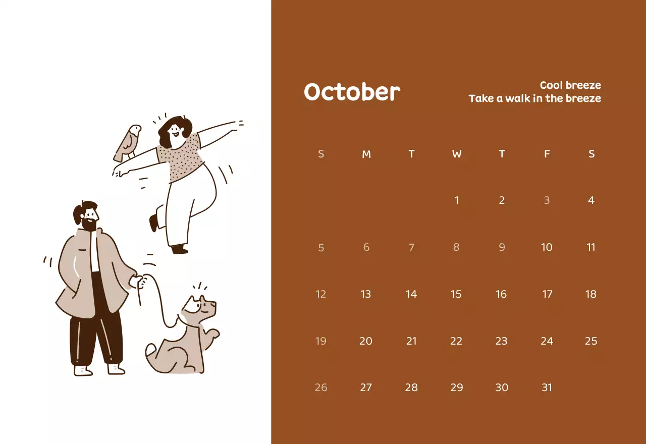 Calendars with colorful, emotional illustrations