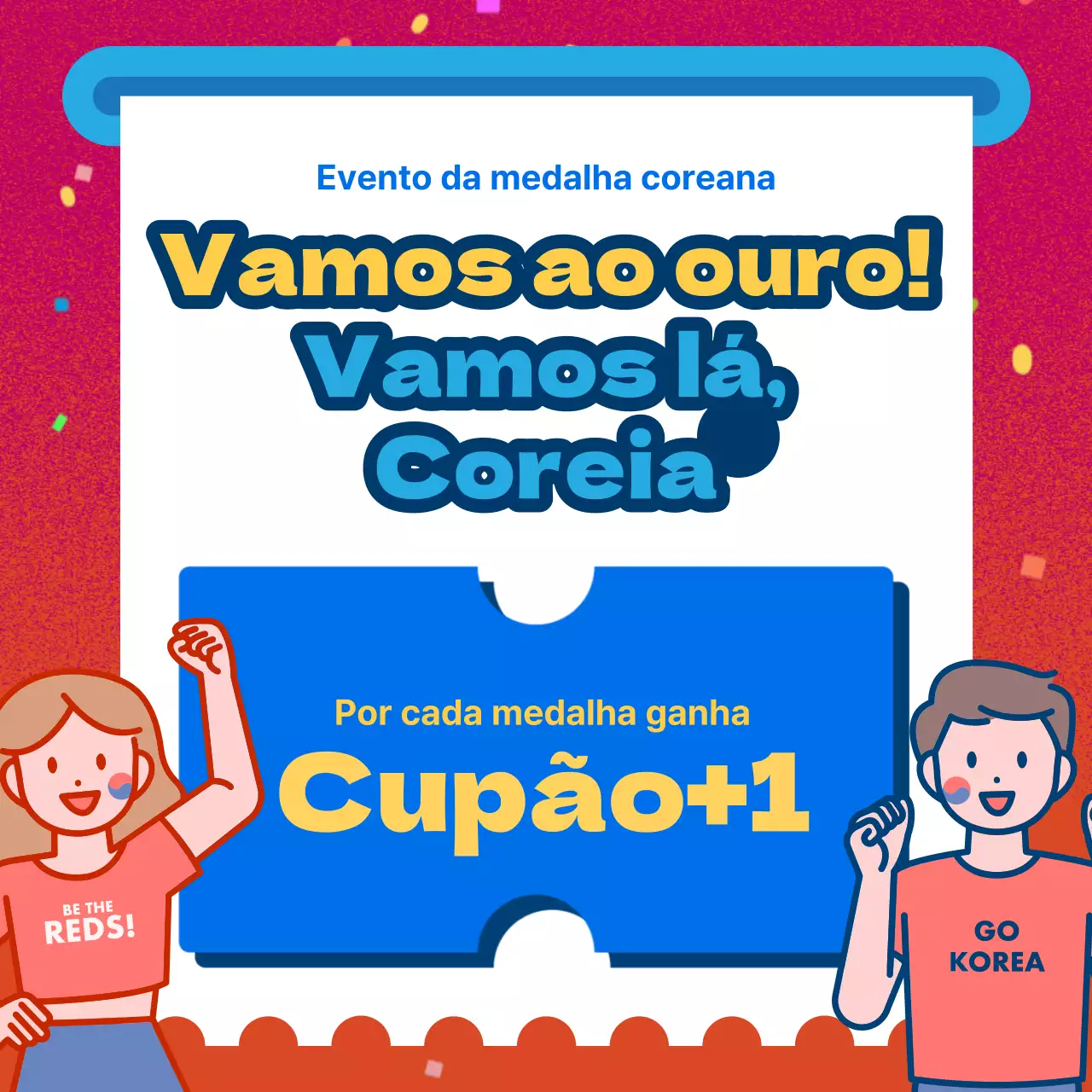 Anúncios de claques vermelhas e azuis da seleção nacional