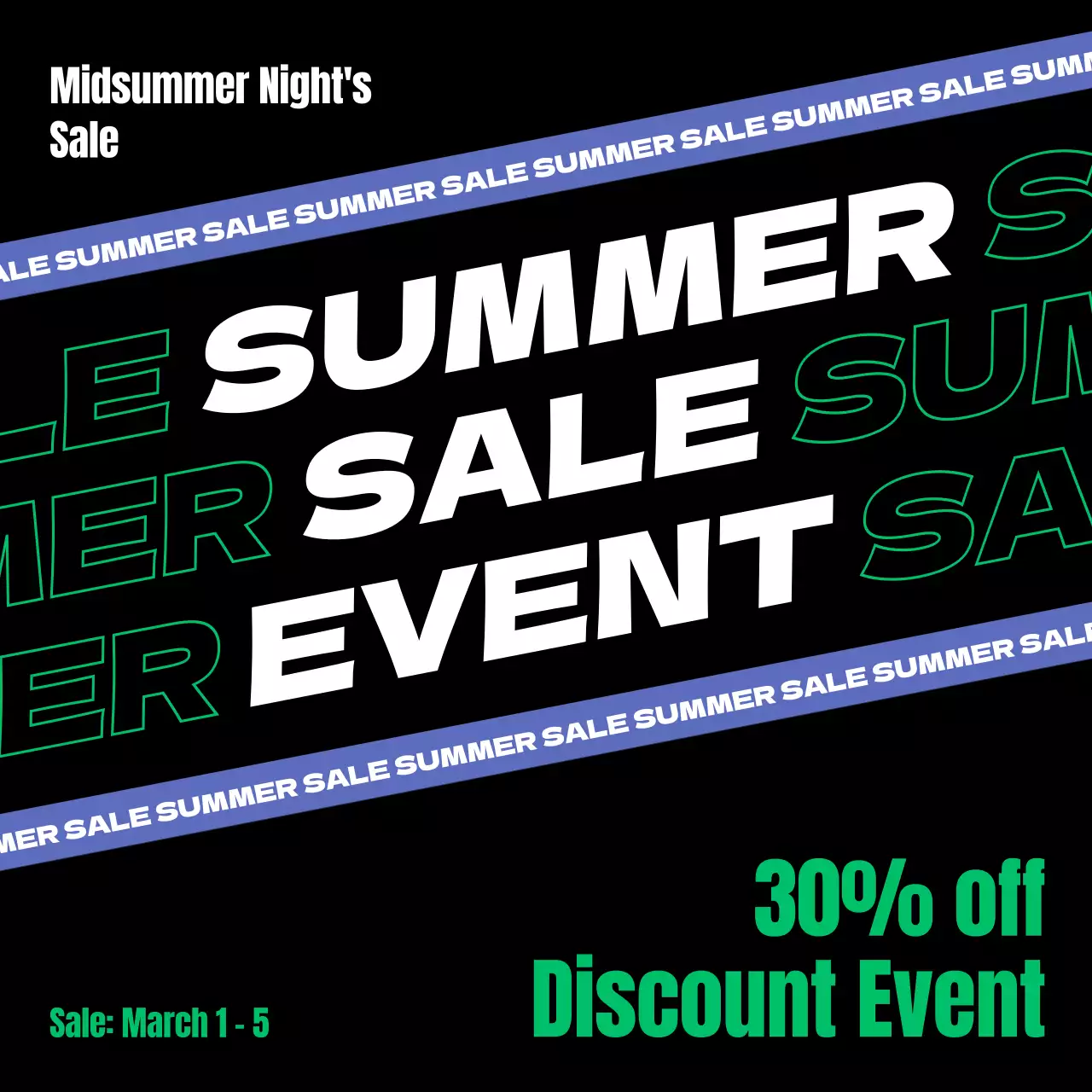 Black Bold Sale Promotion Instagram Carousel