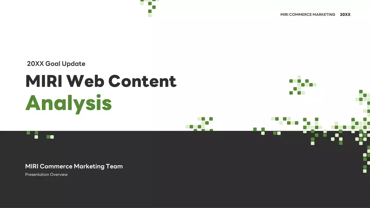 흰색과 초록색의 심플한 콘텐츠 인사이트 분석 보고서