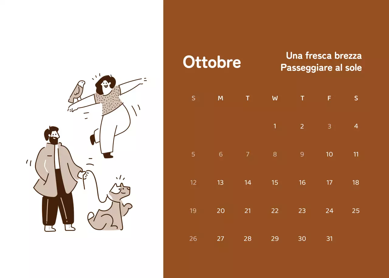 Calendari con illustrazioni colorate ed emozionali