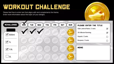 Black Minimal Workout Planner Infographic