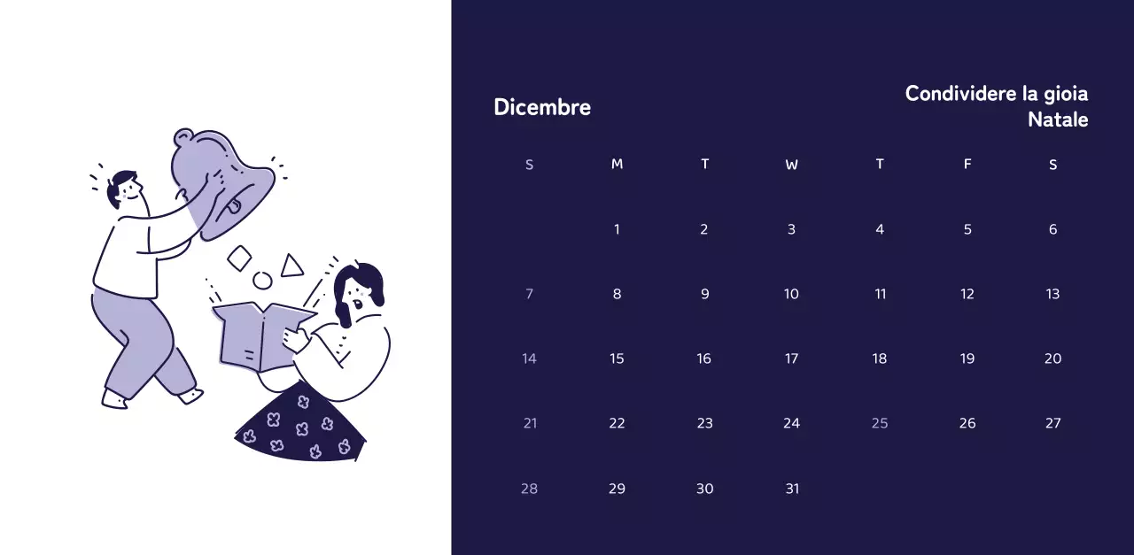 Calendari con illustrazioni colorate ed emozionali