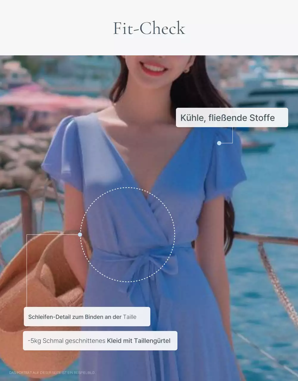 Trendiges Sommerurlaubs-Emoji-Konzept in Blau und Hellblau zur Förderung der Mode