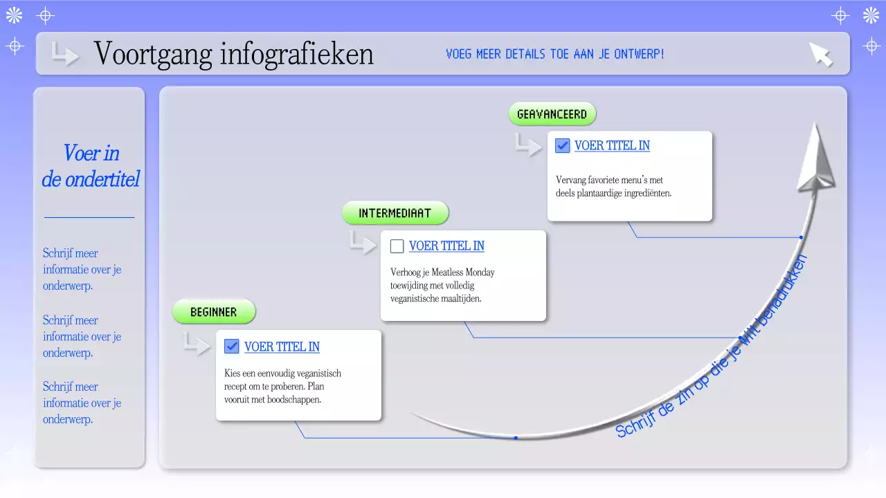 blauw en grijs eenvoudige vooruitgang infographic layout