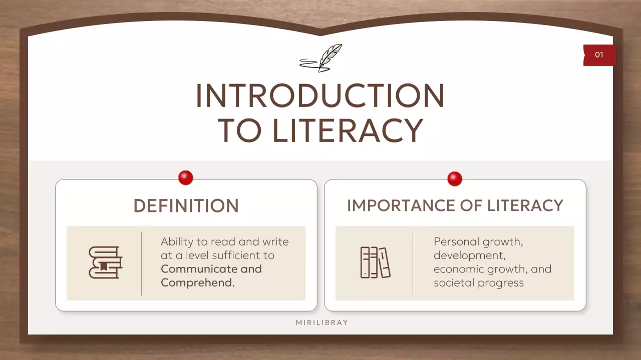 Apresentação da palestra de alfabetização clássica de Brown