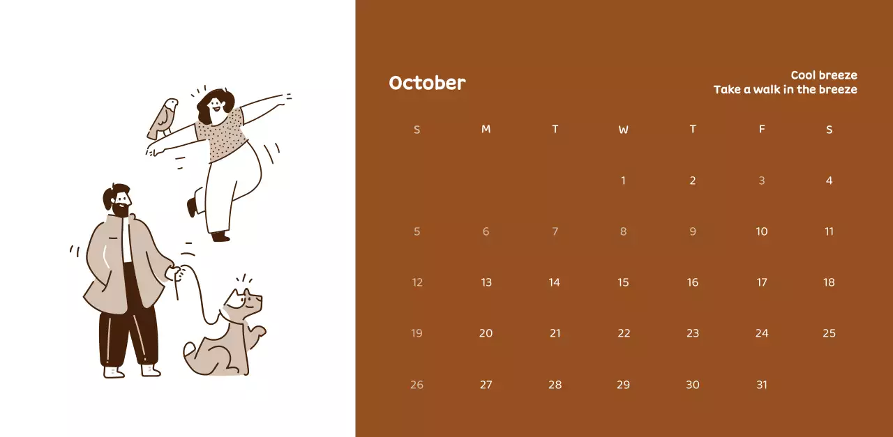 Calendars with colorful, emotional illustrations