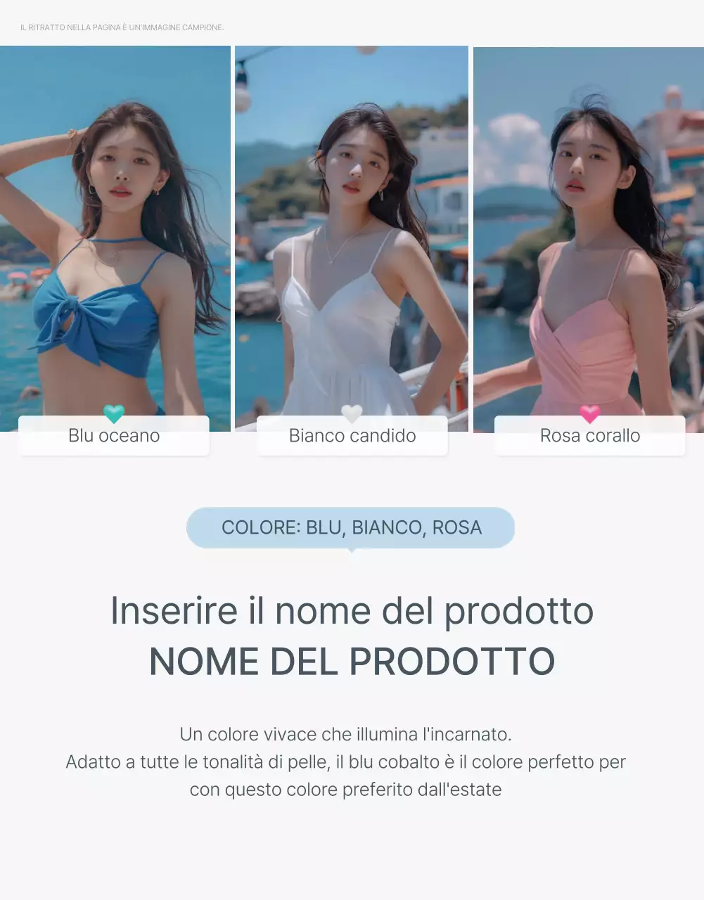 Concetto di emoji di tendenza per le vacanze estive in blu e azzurro per promuovere la moda