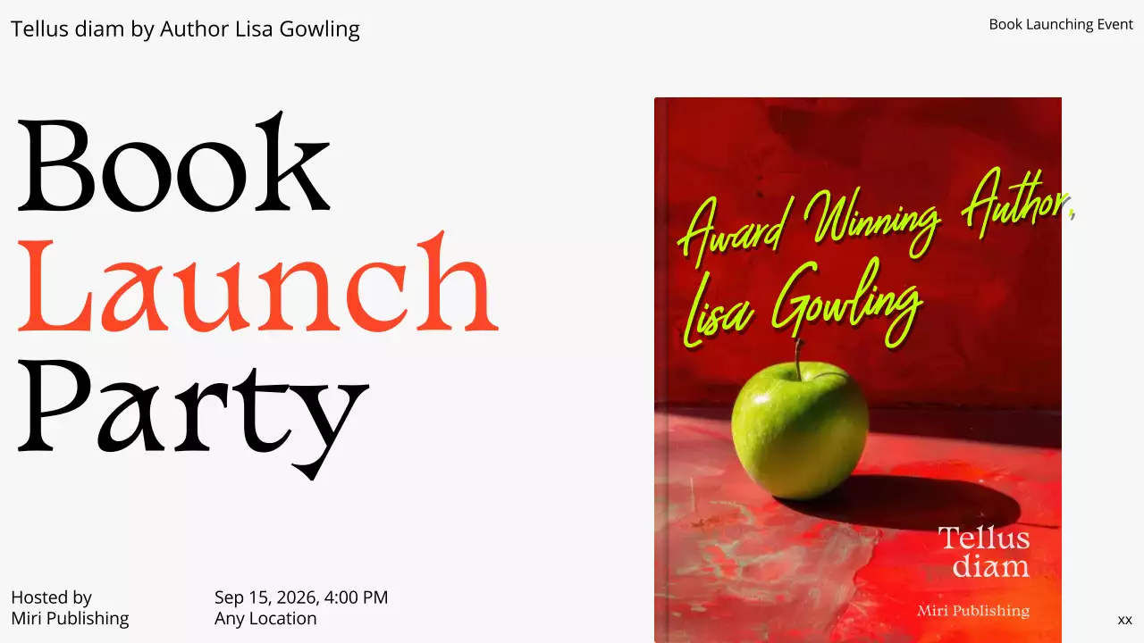 Red Modern Book Announcement Presentation