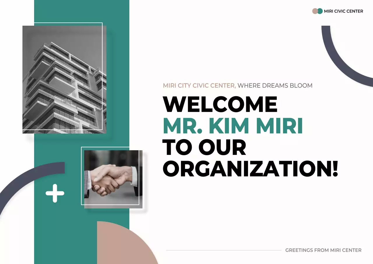 Teal Modern Welcome Announcement Poster