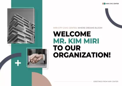 Teal Modern Welcome Announcement Poster