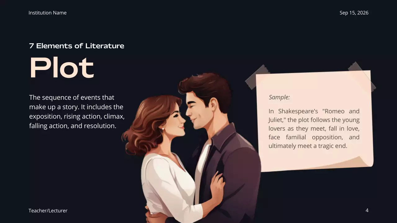 Beige Classic Literature Course Presentation