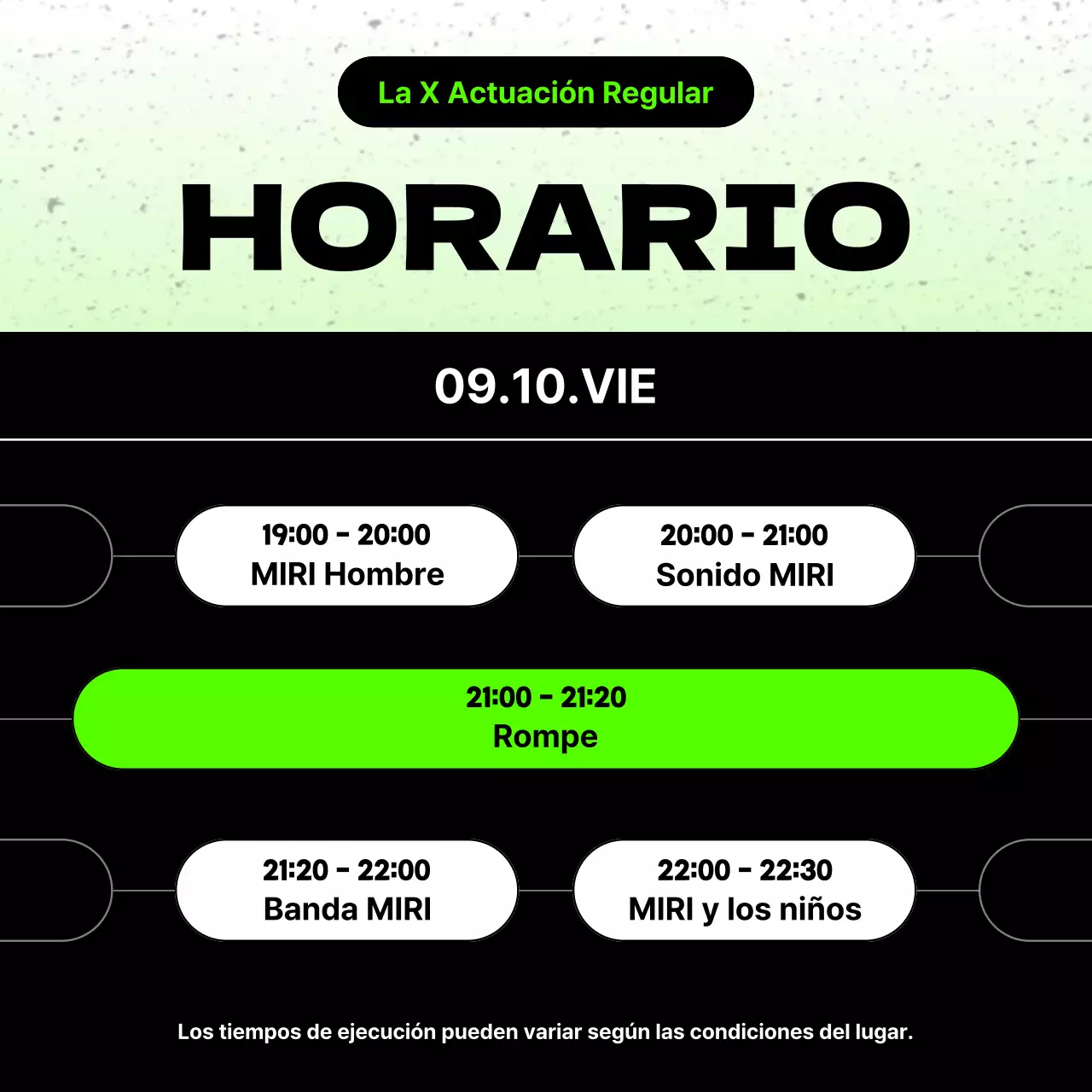 Promover las actuaciones regulares de los clubes universitarios negros y verdes de moda