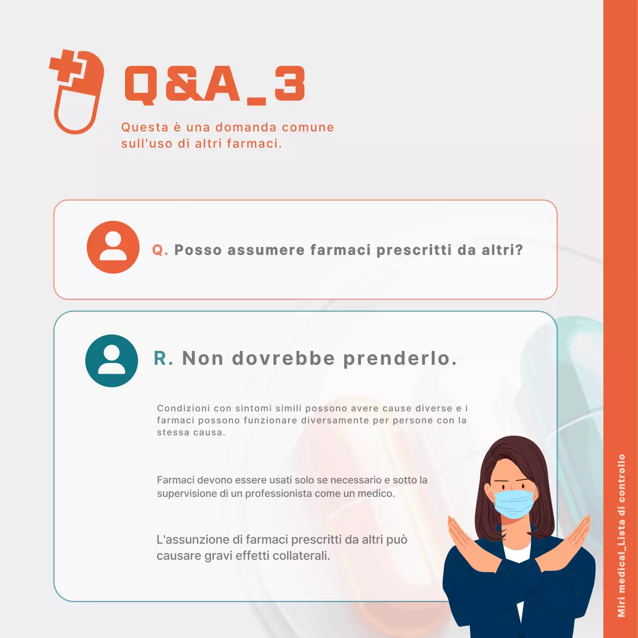 Una guida semplice e arancione per un uso corretto dei farmaci