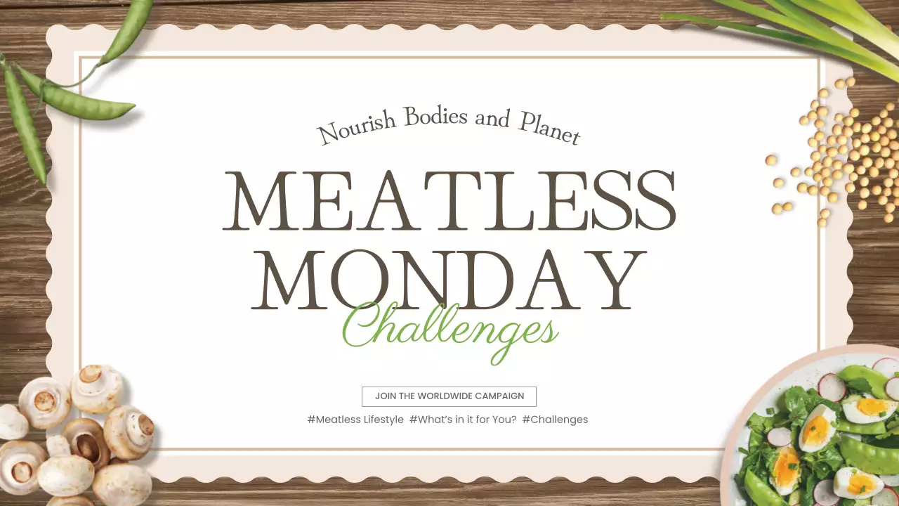 Beige Rustic Meatless Promotion Presentation