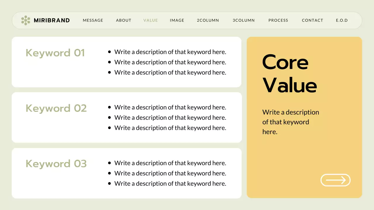 Trình bày thương hiệu tối giản màu be