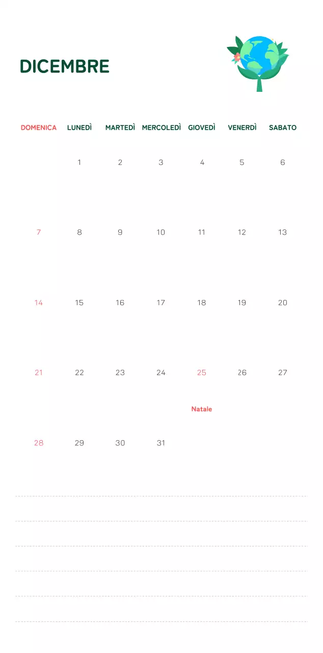 Una fondazione sociale che celebra le festività natalizie con illustrazioni colorate di persone e del pianeta.