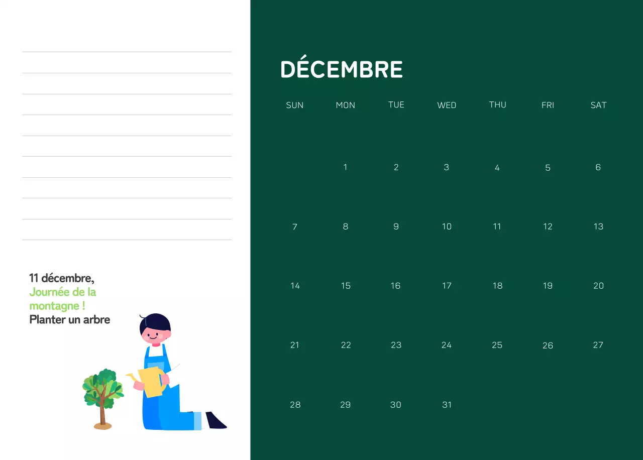 Une fondation sociale qui célèbre les fêtes de fin d'année avec des illustrations colorées de personnes et de la planète.