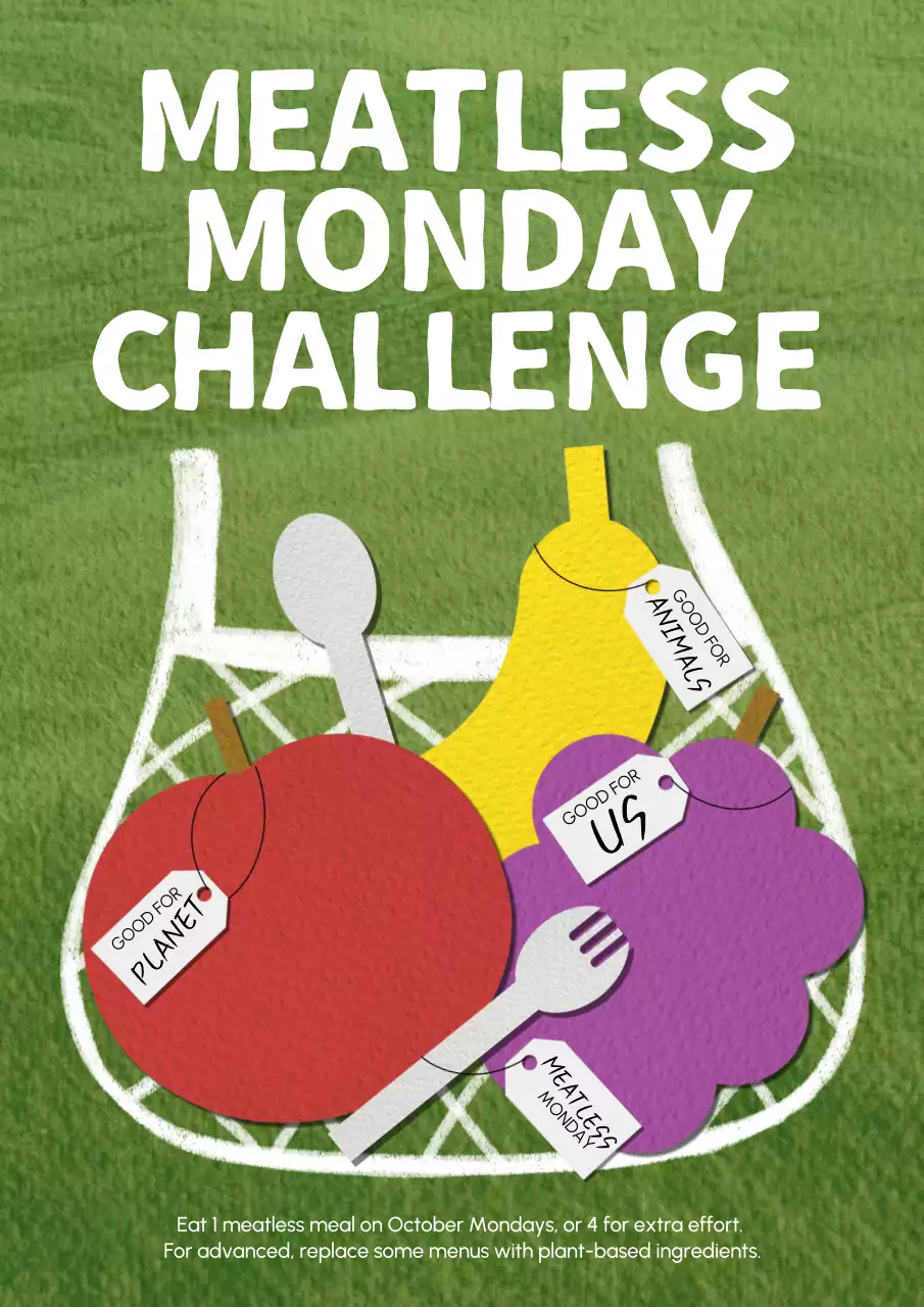 Green Rustic Challenge Announcement Poster