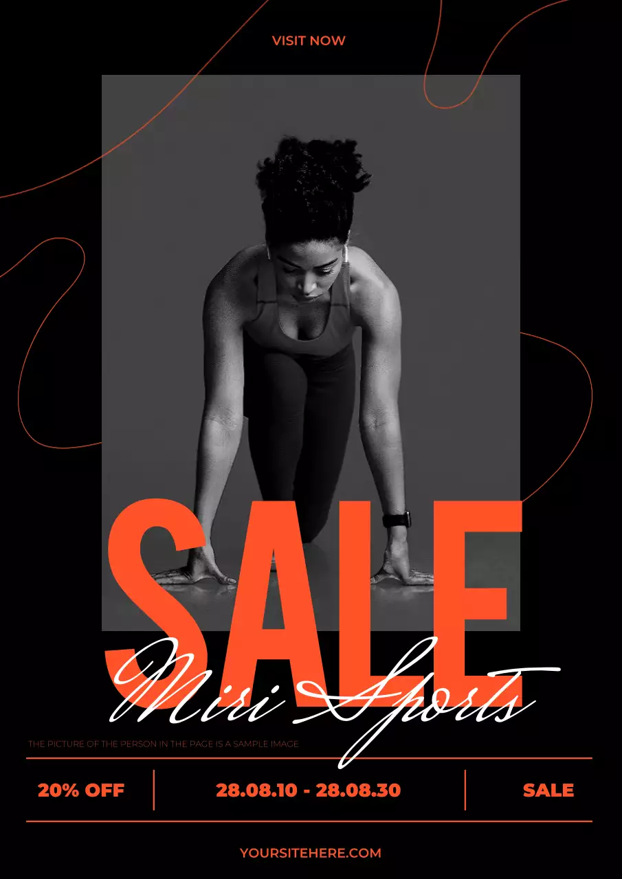 Black Modern Sports Promotion Poster