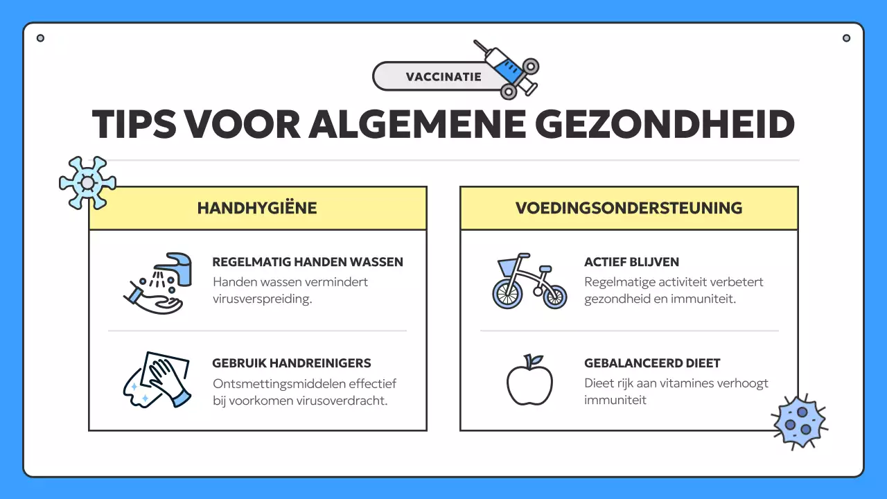Informatie over blauwe en gele seizoensvaccinatie