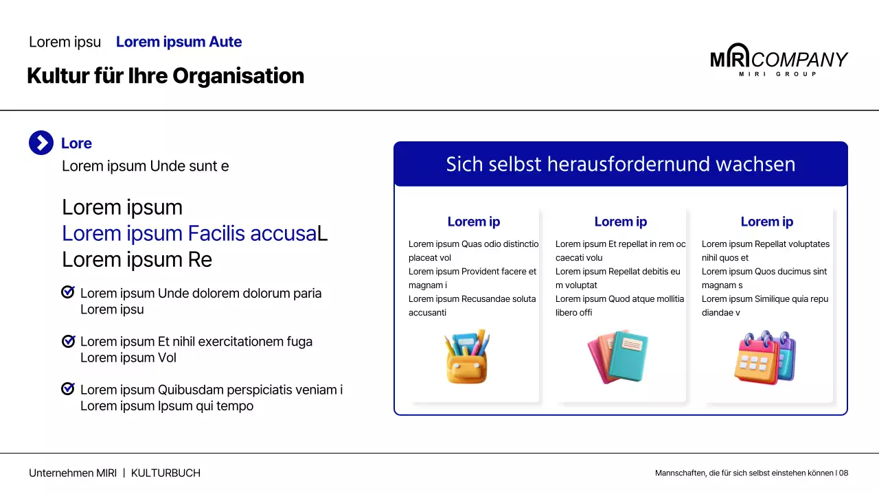 Das Buch der modernen Unternehmenskultur in Marineblau