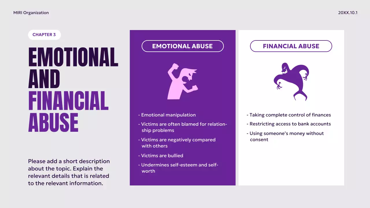 Purple Professional Awareness Announcement Presentation