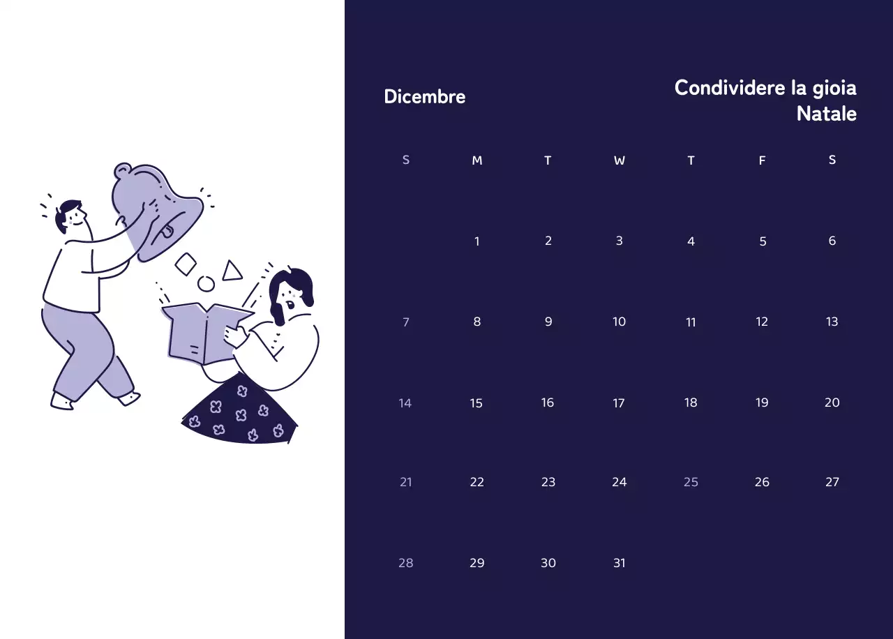 Calendari con illustrazioni colorate ed emozionali