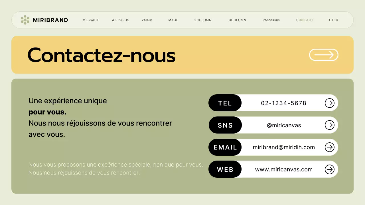 Un briefing sur la marque d'une petite entreprise avec un style d'interface utilisateur vert lime et jaune