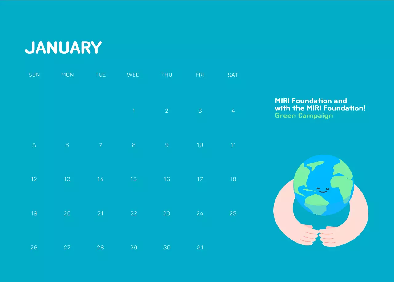 A colorful holiday celebration with illustrations of conservationists and the planet.