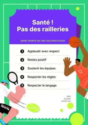 Annonces de l'étiquette du jeu moderne en violet et vert