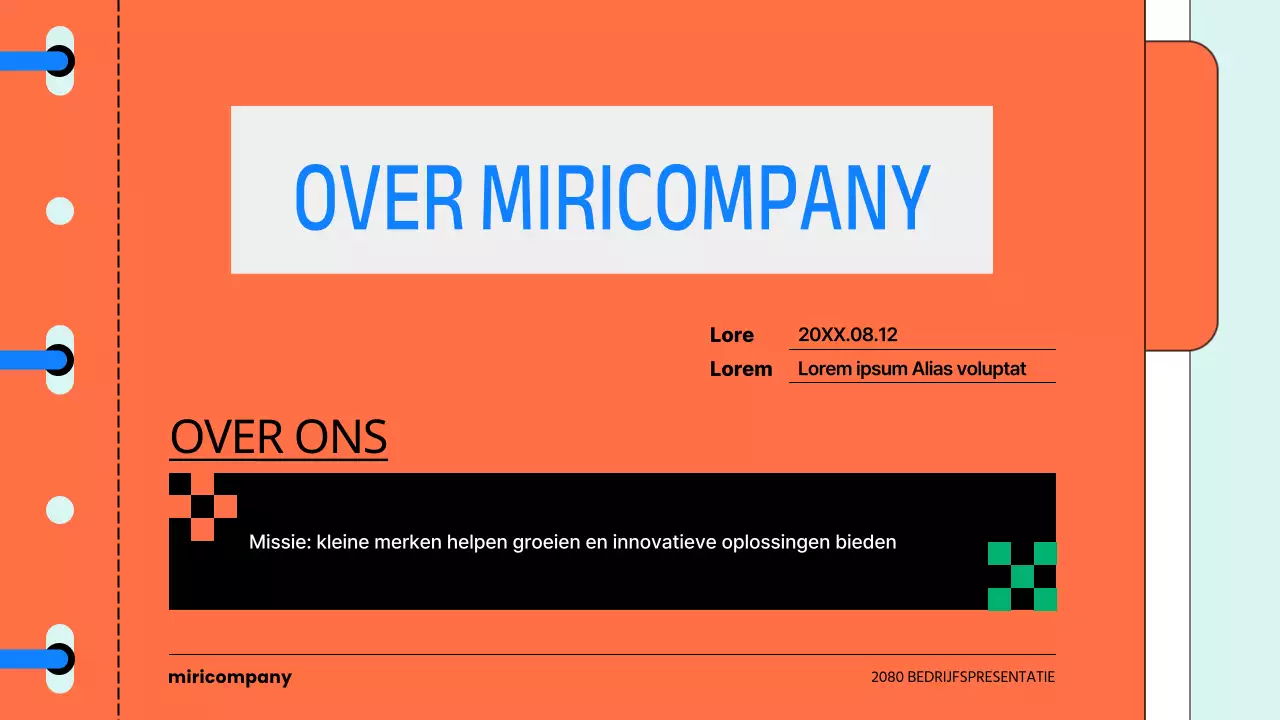 Een kitscherige introductie in een bedrijfscultuurboek in lichtblauw en oranje