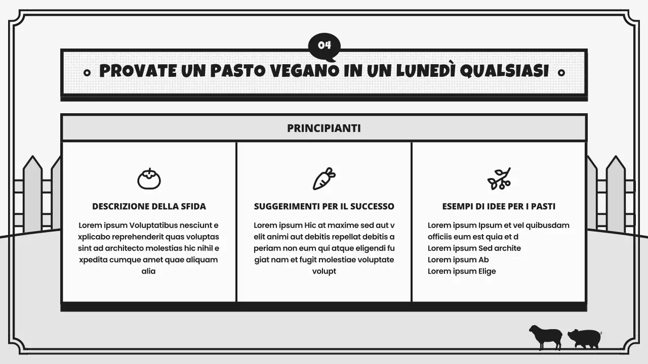 Campagna retro della Giornata Mondiale Vegana in grigio e nero