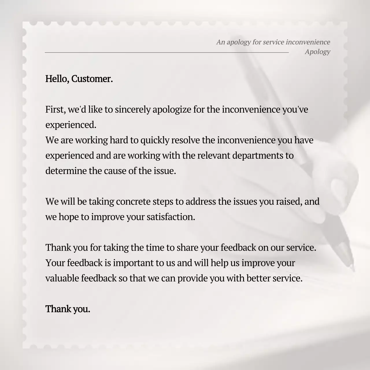 Blue Professional Apology Announcement Instagram Carousel