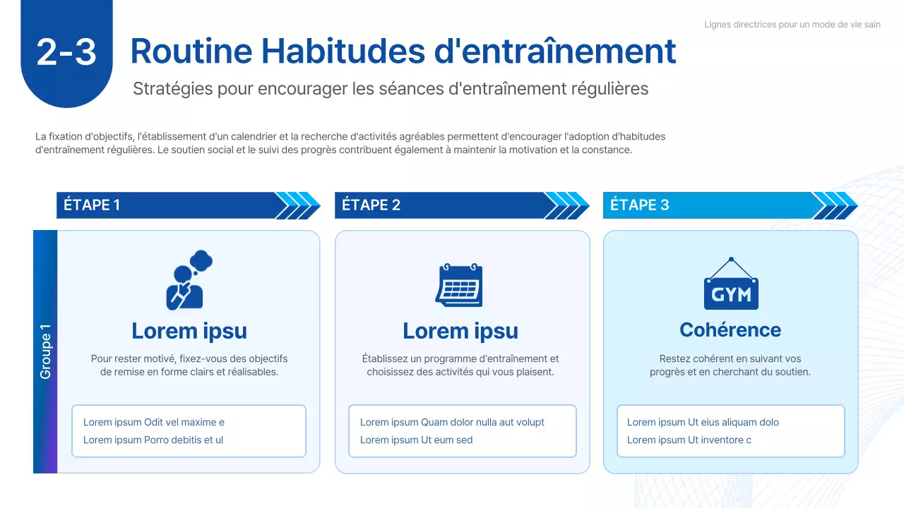 manuel du programme d'activité physique de base bleu