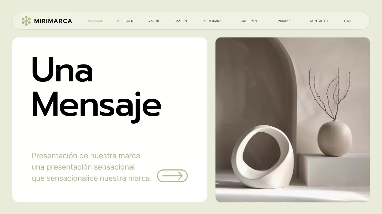 Un briefing de marca para una pequeña empresa con un estilo de interfaz de usuario verde lima y amarillo