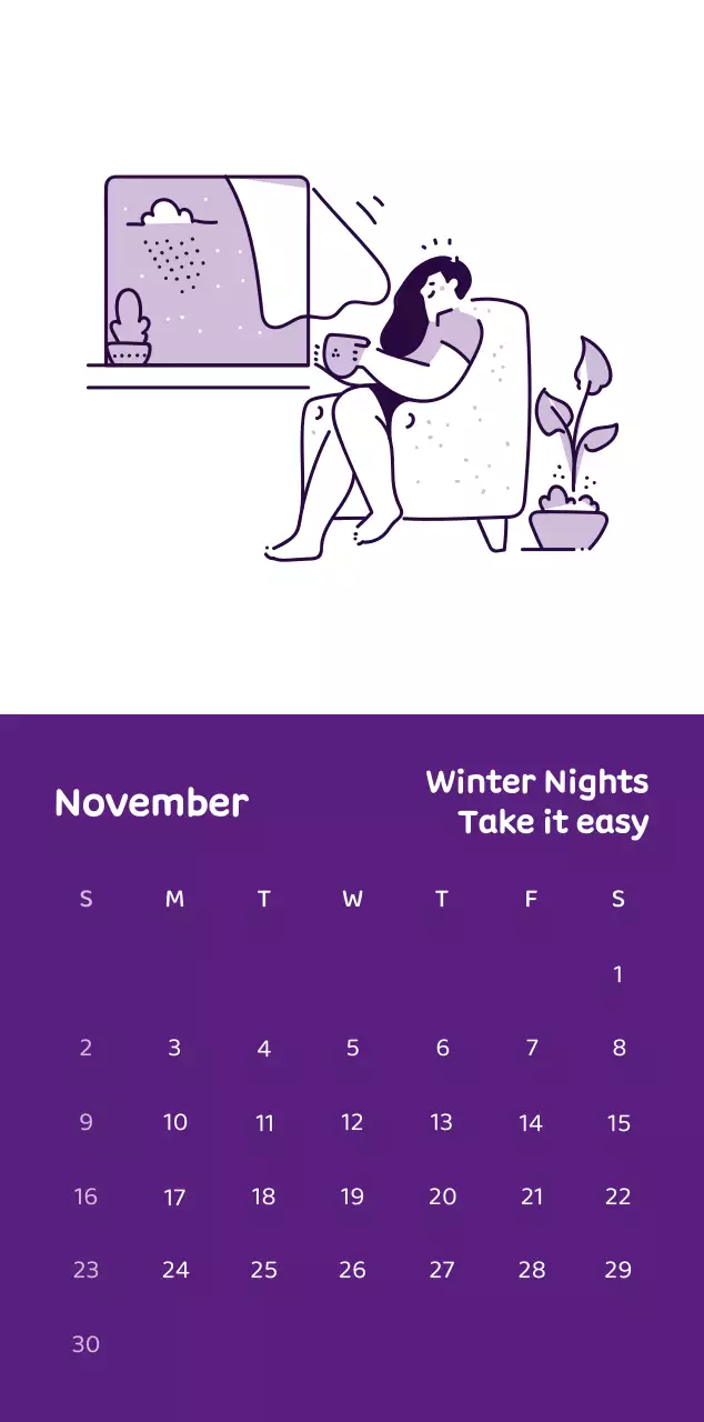 Calendars with colorful, emotional illustrations