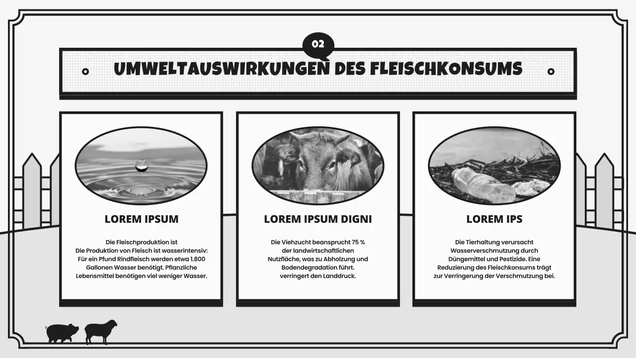 Retro-Kampagne zum Weltvegantag in Grau und Schwarz