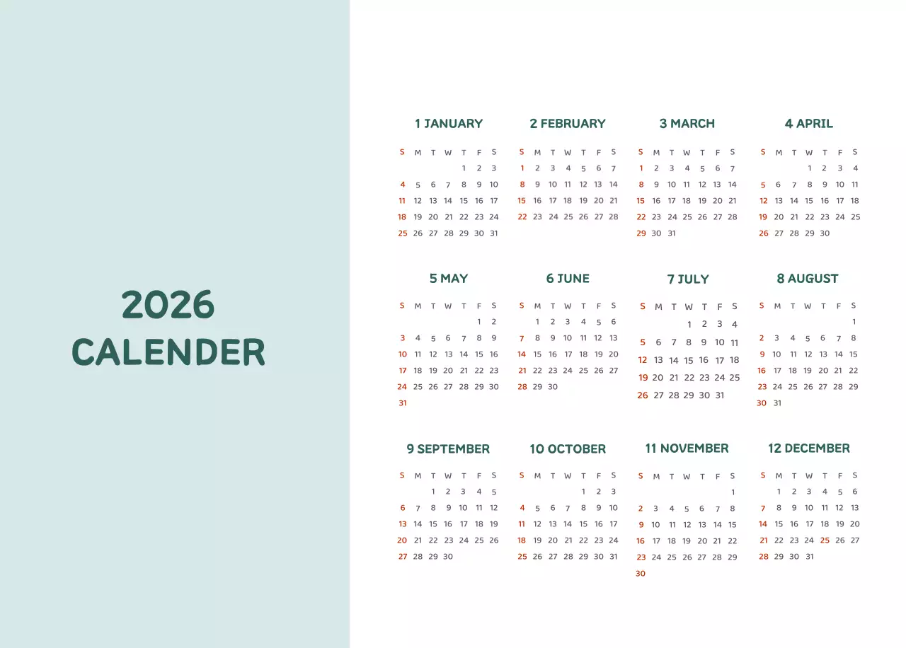 Kalender dengan ilustrasi penuh warna dan emosional