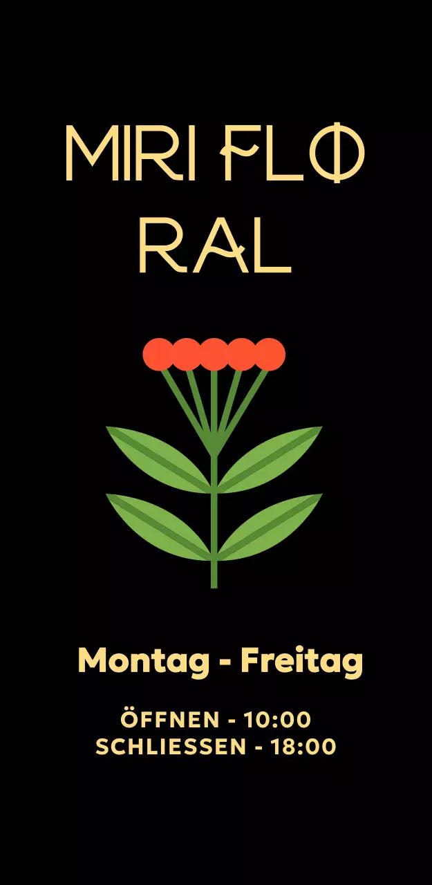 Blumen Minimalistische Blumenladenbeschilderung