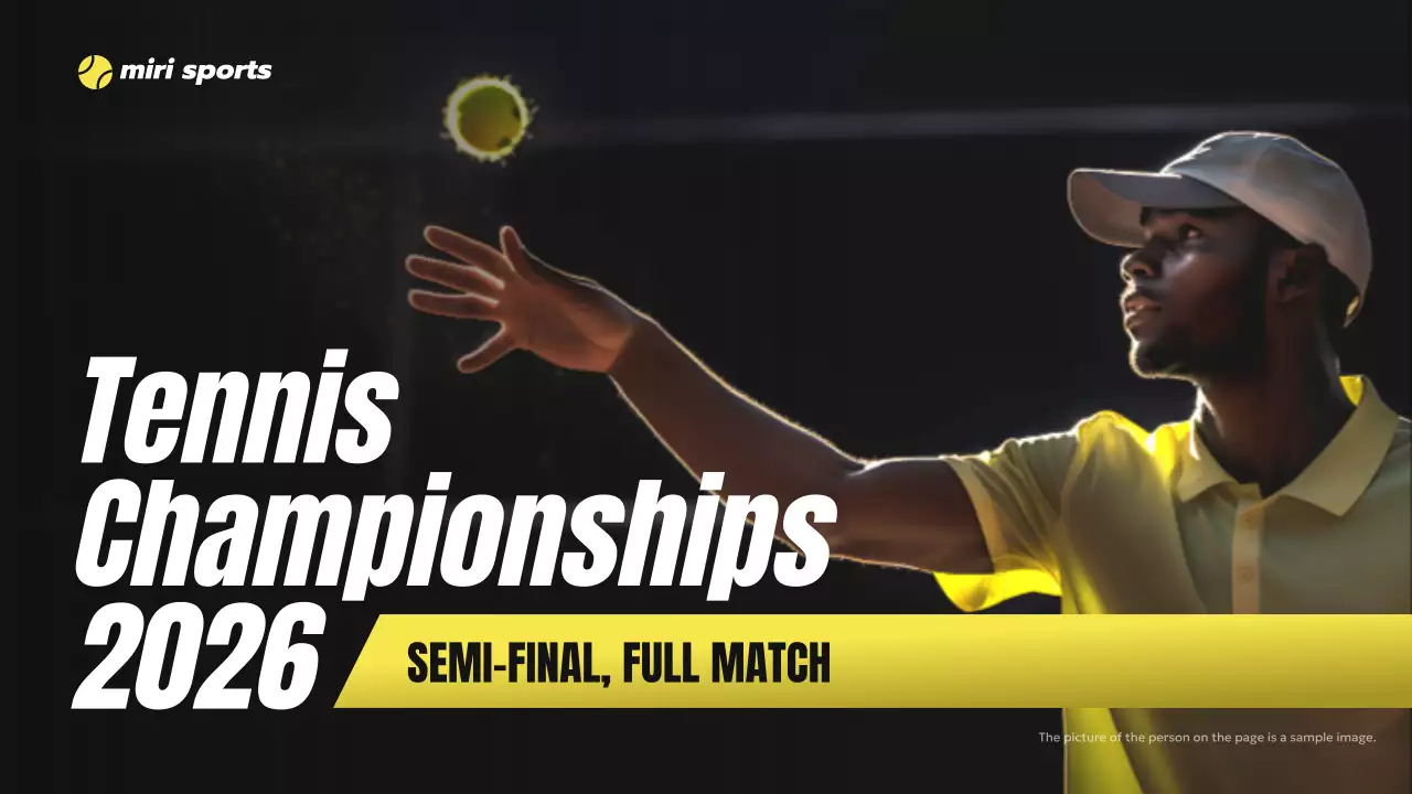 Yellow Modern Tennis Announcement YouTube Thumbnail