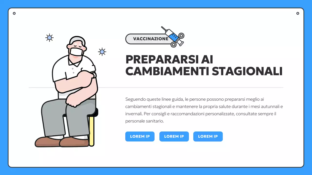 Informazioni sulla vaccinazione stagionale blu e gialla