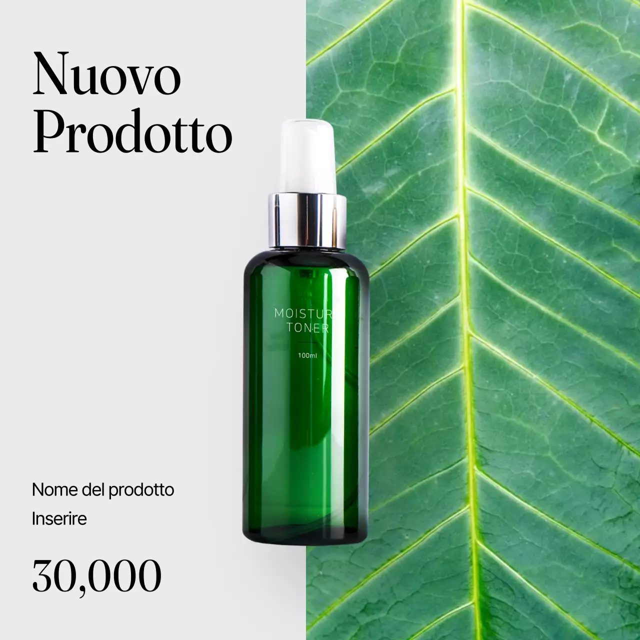 Promozione di un marchio di bellezza minimalista e pulito in bianco e chartreuse
