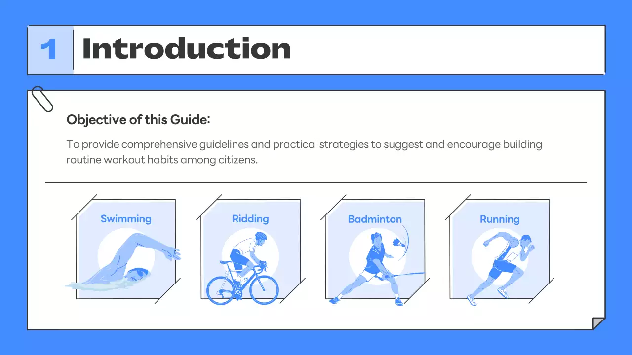 Blue Modern Fitness Guideline Presentation