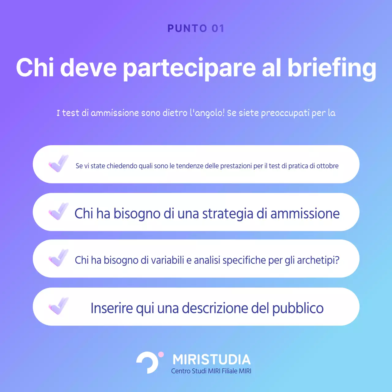 Promuovete il briefing di analisi del test simulato di ispirazione cibernetica in viola e azzurro.