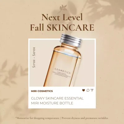 Beige Elegant Skincare Promotion Social Media Post