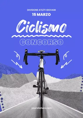 Promuovere eventi ciclistici kitsch in bianco e blu